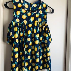 Spring Break Lemon Peek A Boo Shoulder
